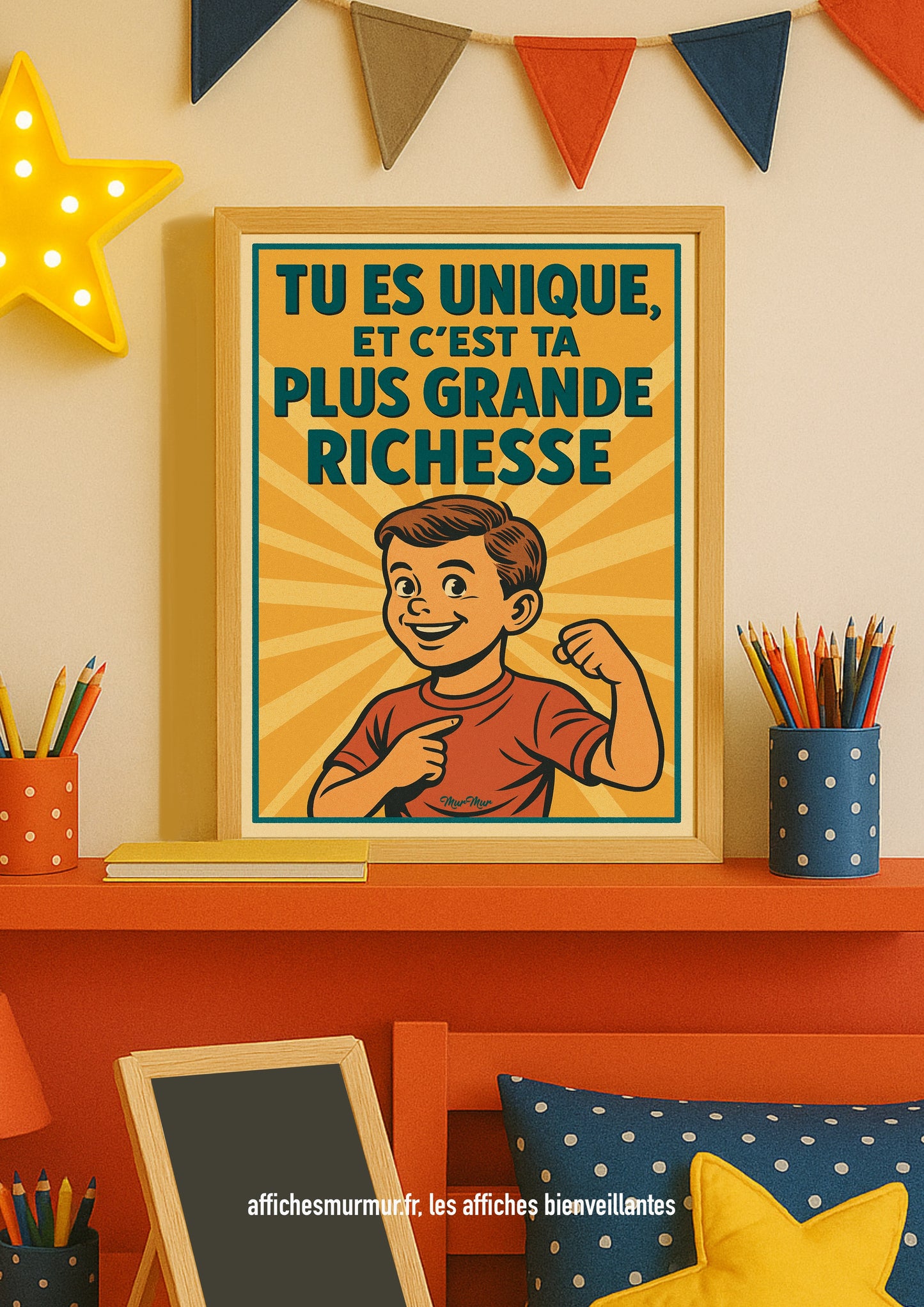 Affiche 'Tu es unique' (garçon)
