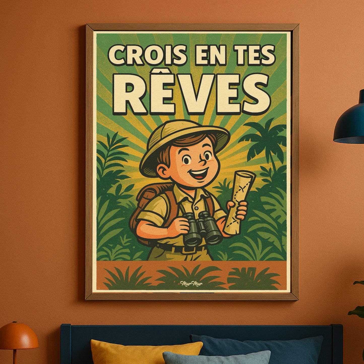 Affiche vintage - Petit Explorateur 'Crois en Tes Rêves'