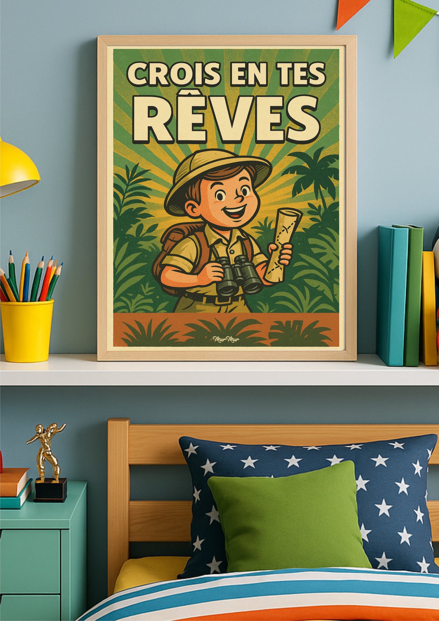 Affiche vintage - Petit Explorateur 'Crois en Tes Rêves'