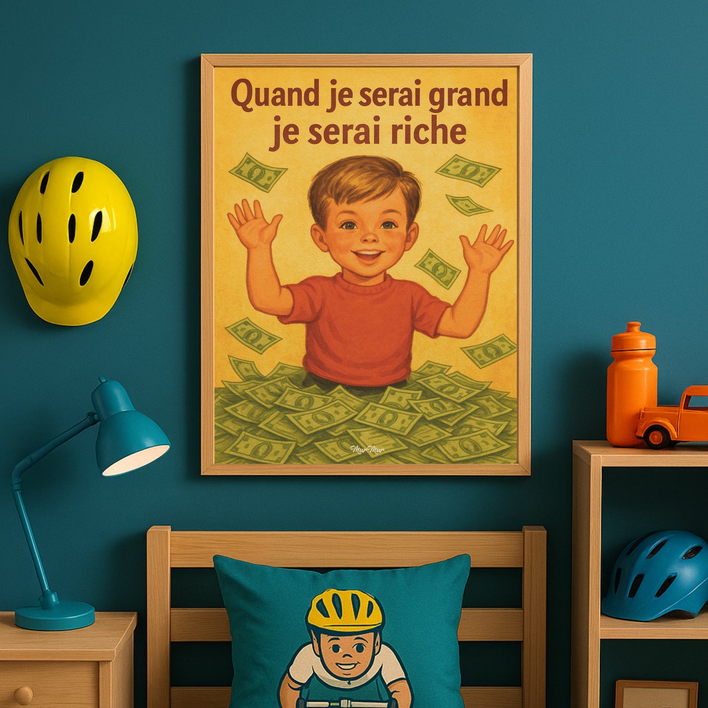 Affiche Vintage Humoristique « Quand Je Serai Grand je serai Riche