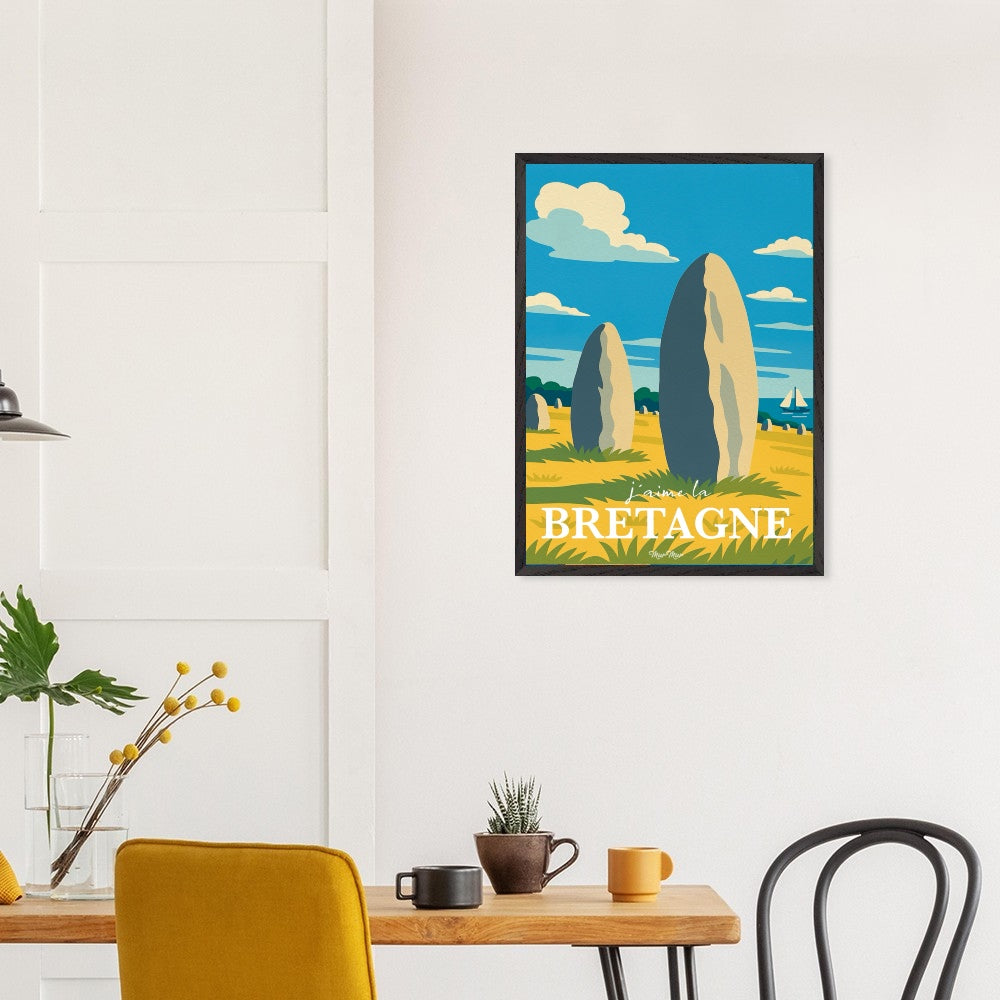 Affiche J’aime la Bretagne – Menhirs