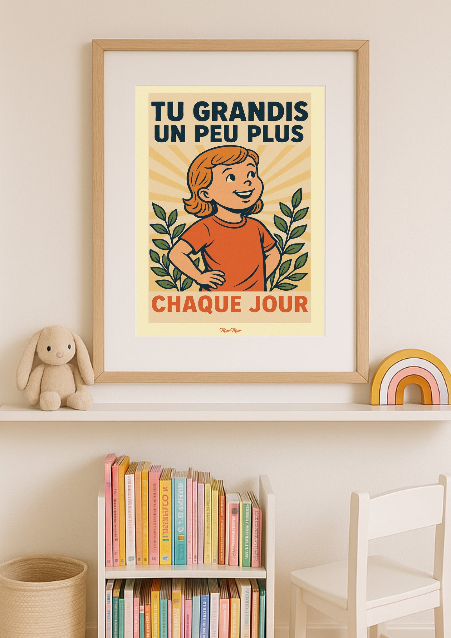 Affiche “Tu grandis un peu plus chaque jour” – Encouragement bienveillant pour enfant