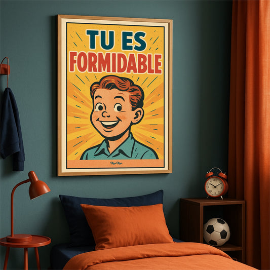 Affiche 'Tu es Formidable' (garçon)