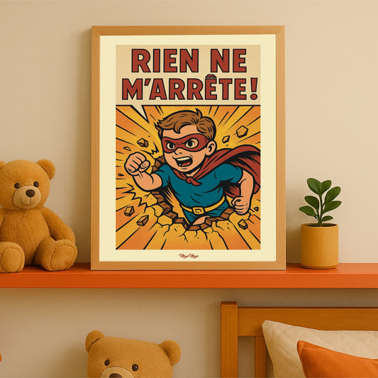 Affiche vintage  'Rien ne m’arrête'