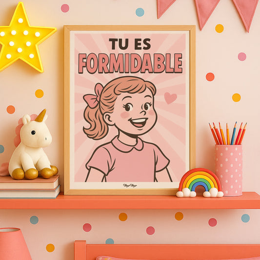 Affiche 'Tu es formidable' (fille)