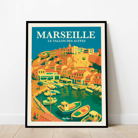 Affiche Marseille – Le Vallon des Auffes