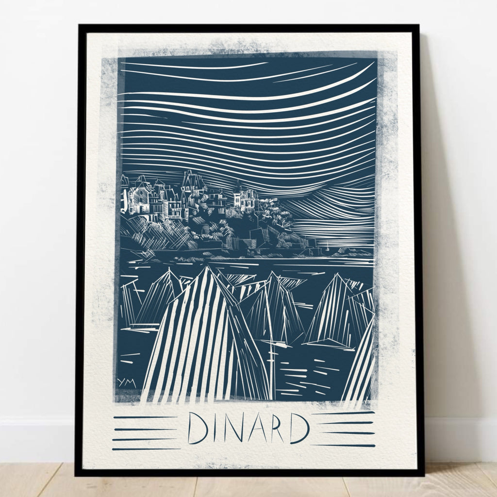 Affiche de la plage de l'écluse et la pointe de la Malouine, Dinard