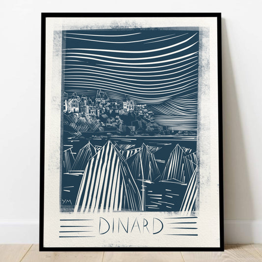 Affiche de la plage de l'écluse et la pointe de la Malouine, Dinard