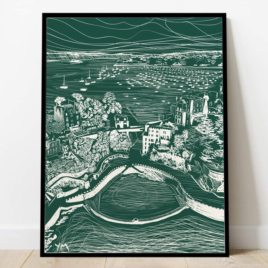 Affiche de la piscine découverte de la plage de l'écluse, Dinard