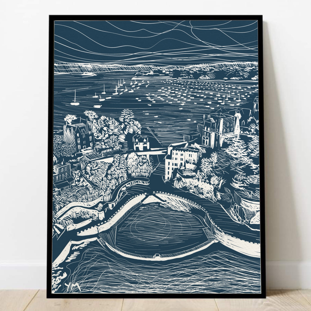 Affiche de la piscine découverte de la plage de l'écluse, Dinard