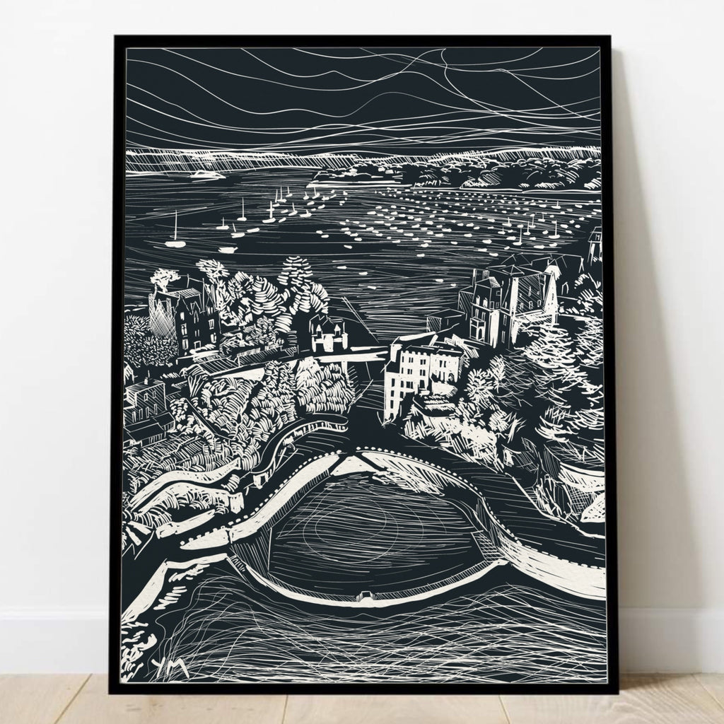 Affiche de la piscine découverte de la plage de l'écluse, Dinard