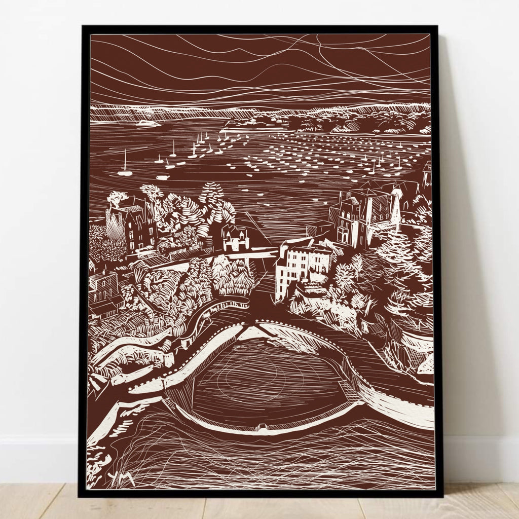 Affiche de la piscine découverte de la plage de l'écluse, Dinard