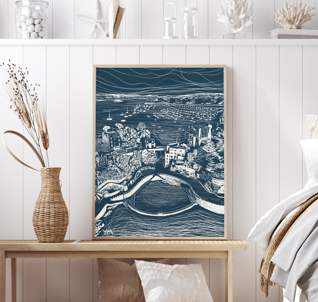 Affiche de la piscine découverte de la plage de l'écluse, Dinard