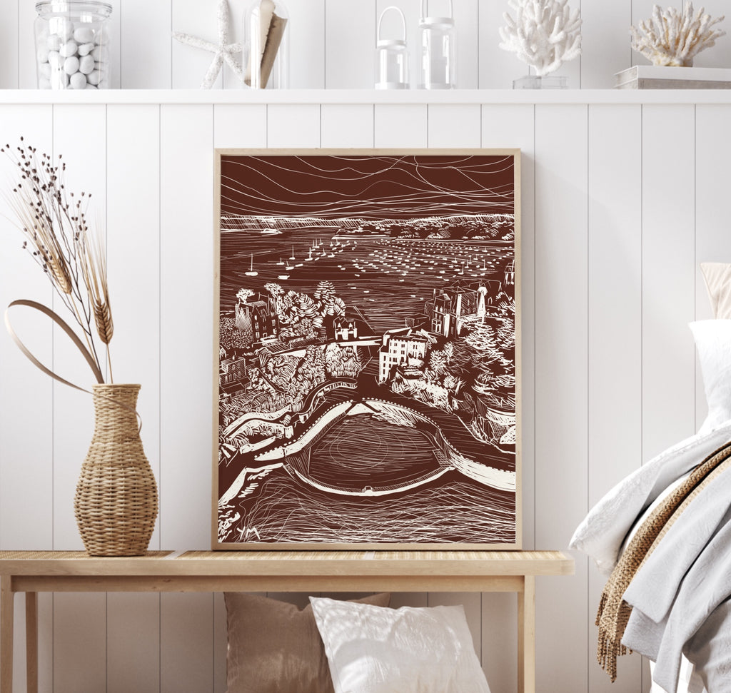 Affiche de la piscine découverte de la plage de l'écluse, Dinard