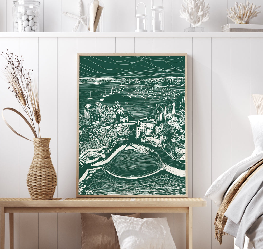 Affiche de la piscine découverte de la plage de l'écluse, Dinard