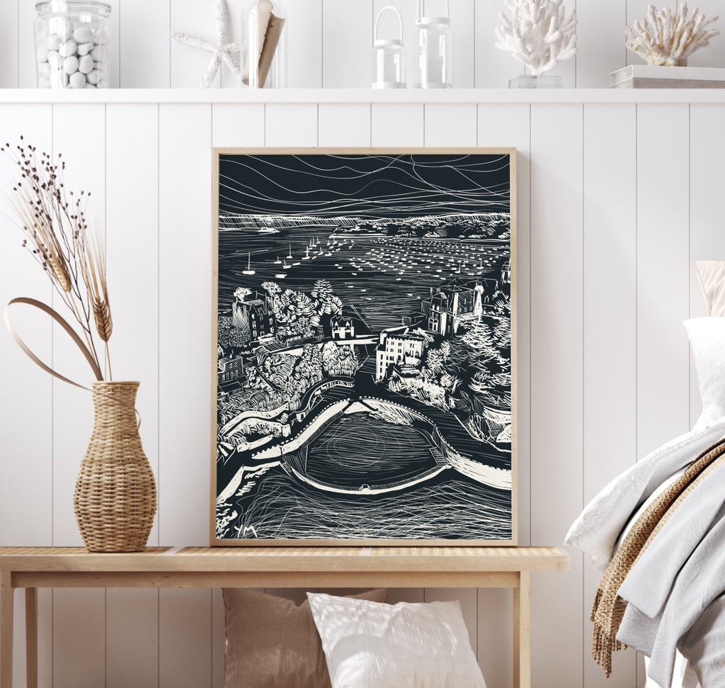 Affiche de la piscine découverte de la plage de l'écluse, Dinard