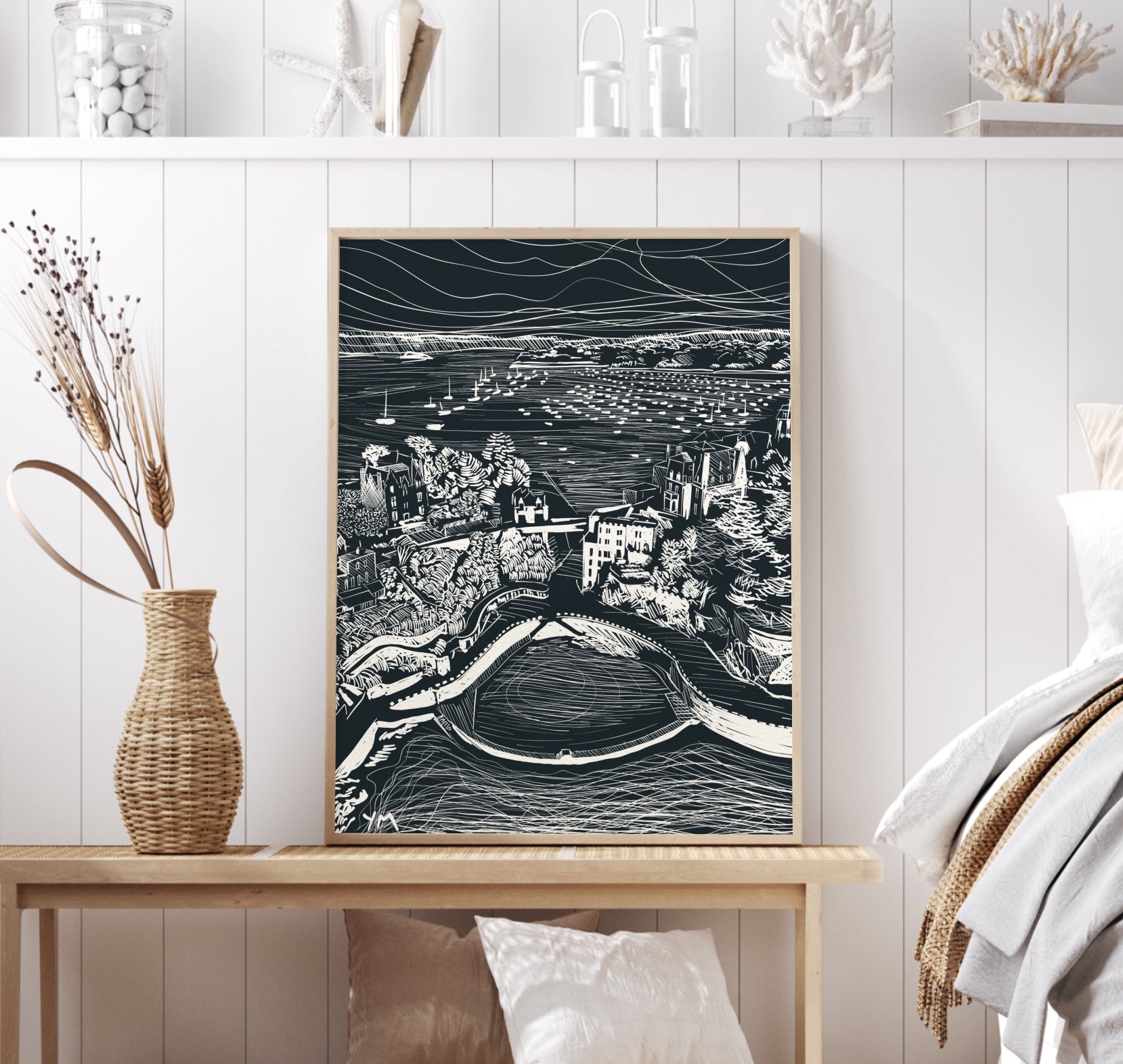 Affiche de la piscine découverte de la plage de l'écluse, Dinard