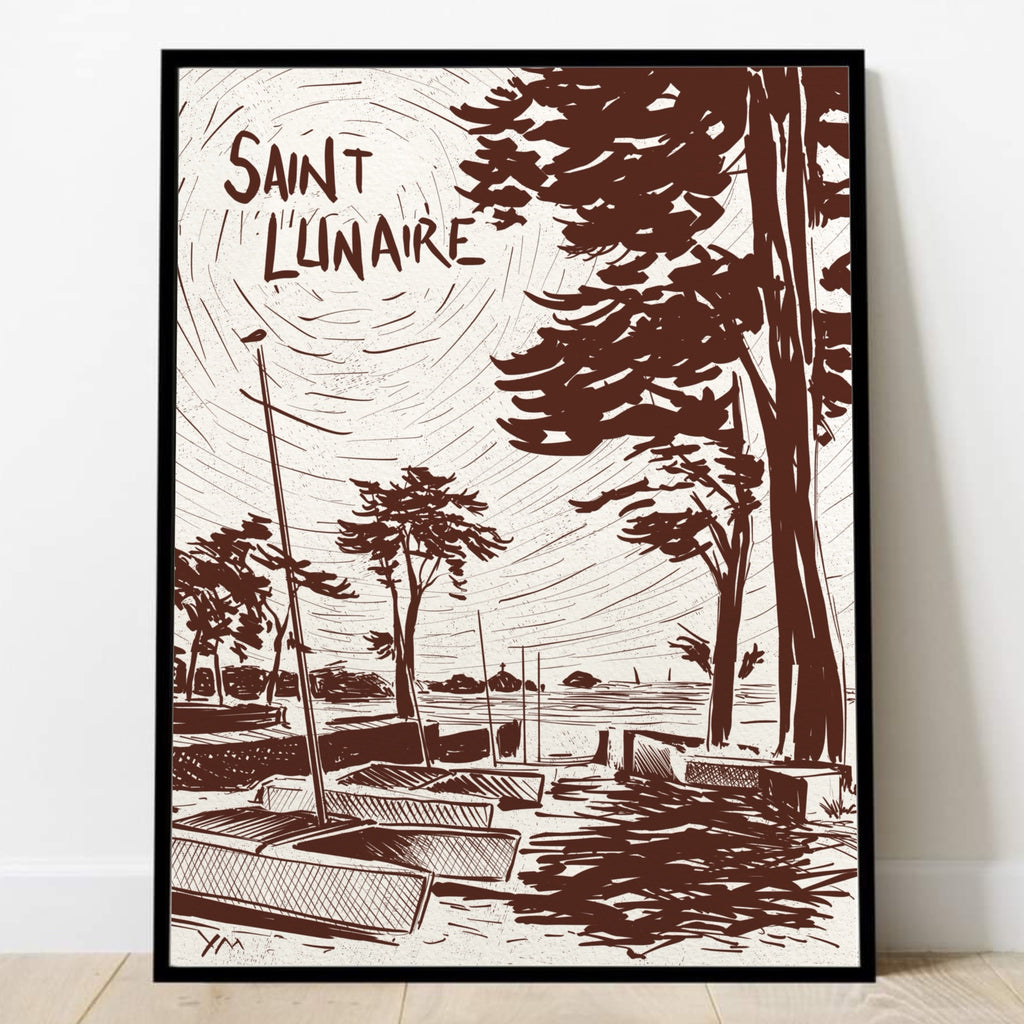 Affiche de Saint-Lunaire, l'entrée de la plage