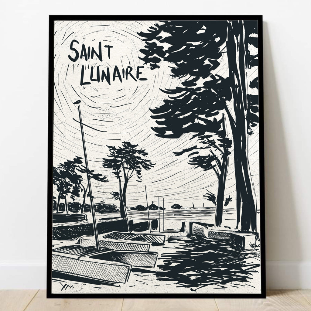 Affiche de Saint-Lunaire, l'entrée de la plage