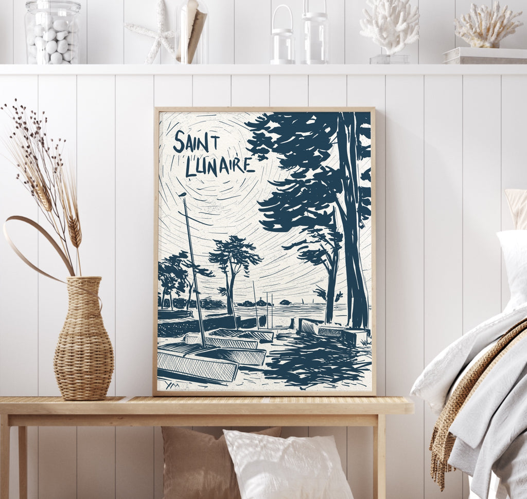 Affiche de Saint-Lunaire, l'entrée de la plage