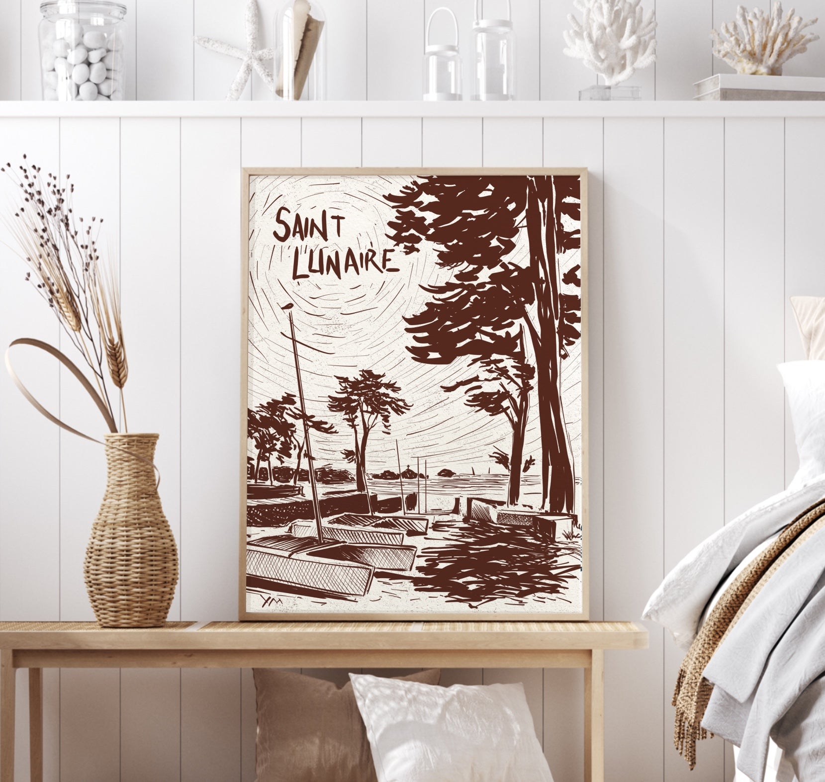 Affiche de Saint-Lunaire, l'entrée de la plage