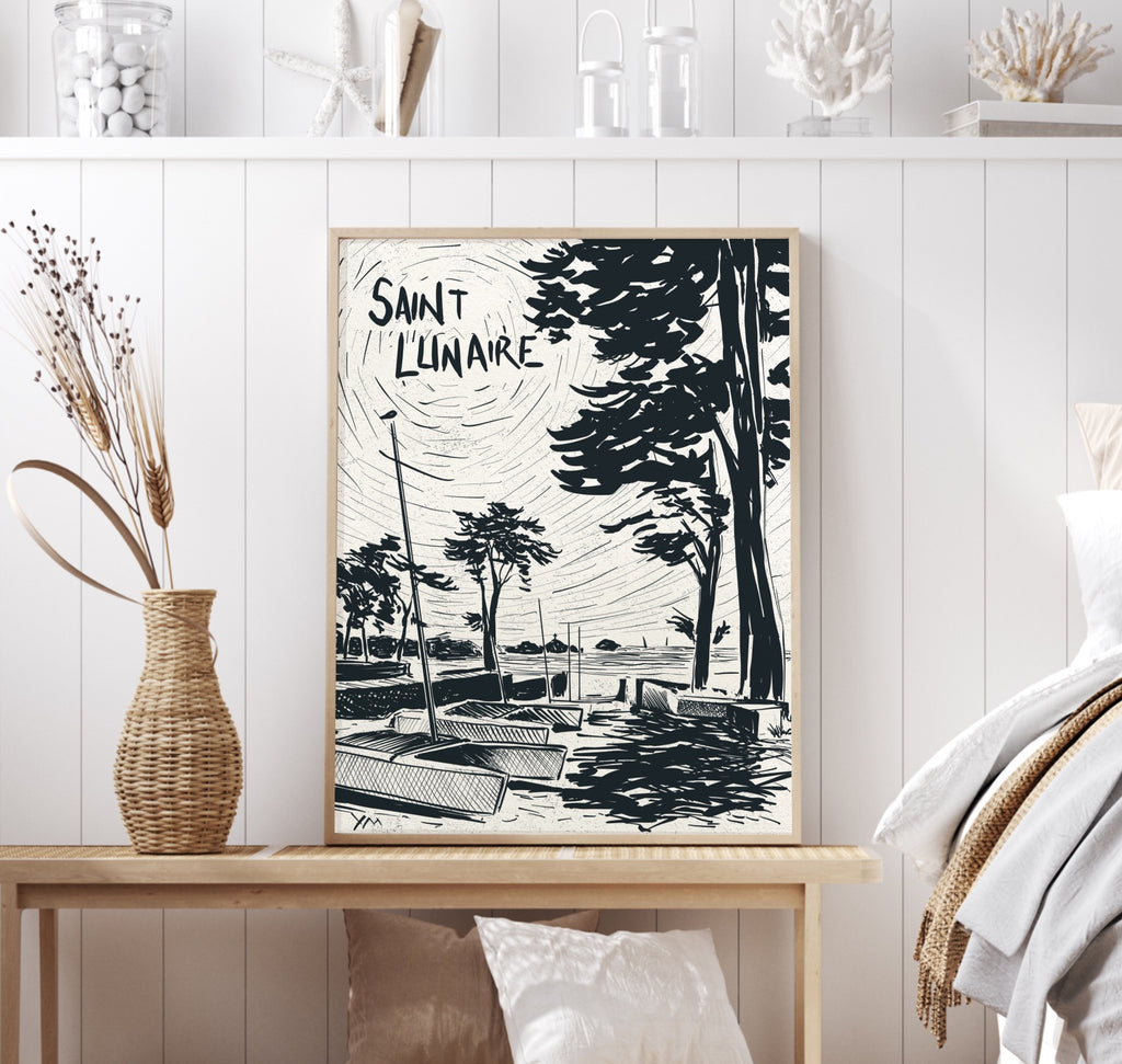 Affiche de Saint-Lunaire, l'entrée de la plage