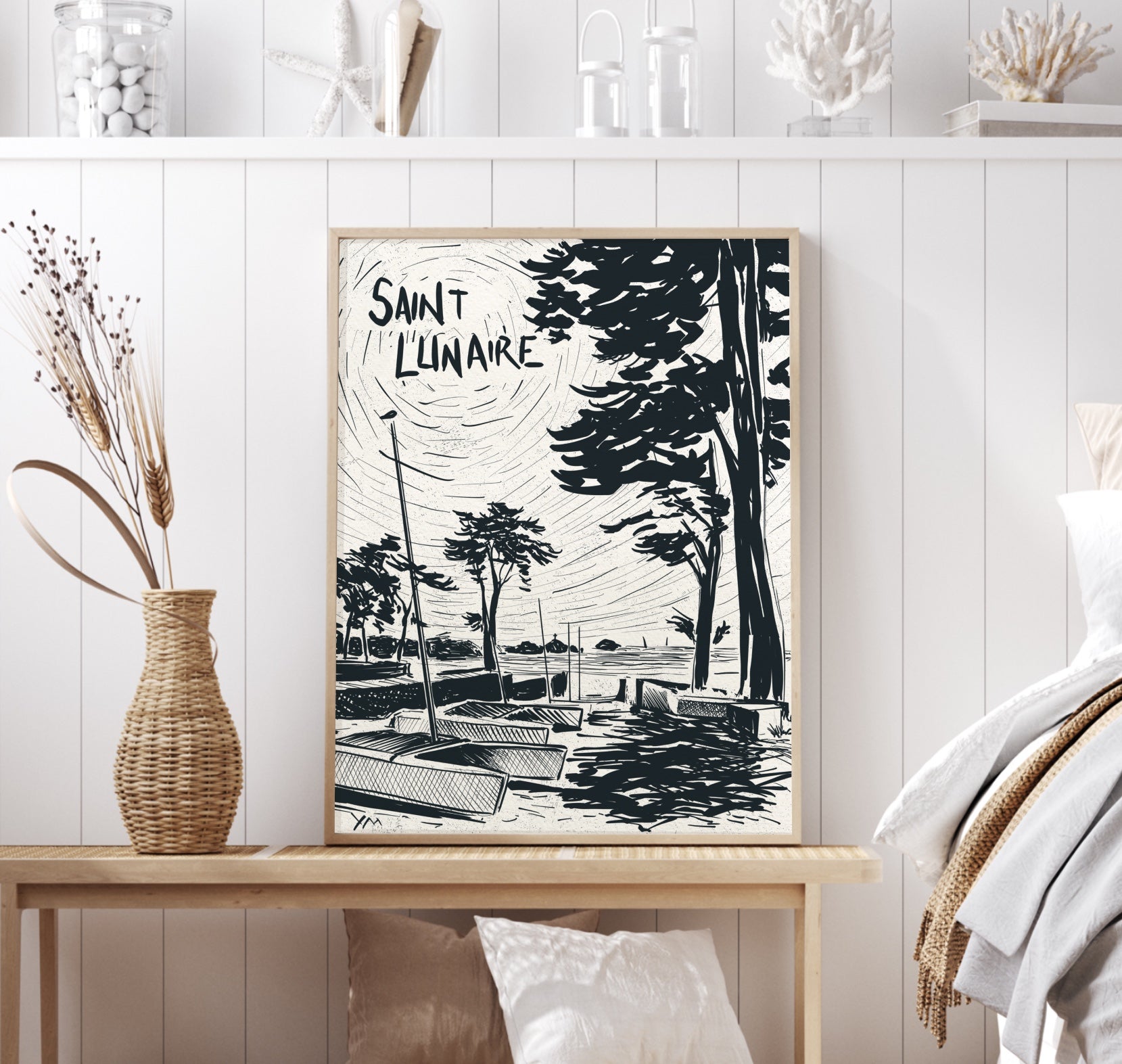 Affiche de Saint-Lunaire, l'entrée de la plage