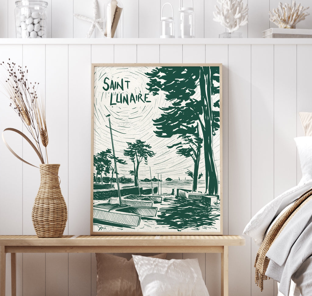 Affiche de Saint-Lunaire, l'entrée de la plage