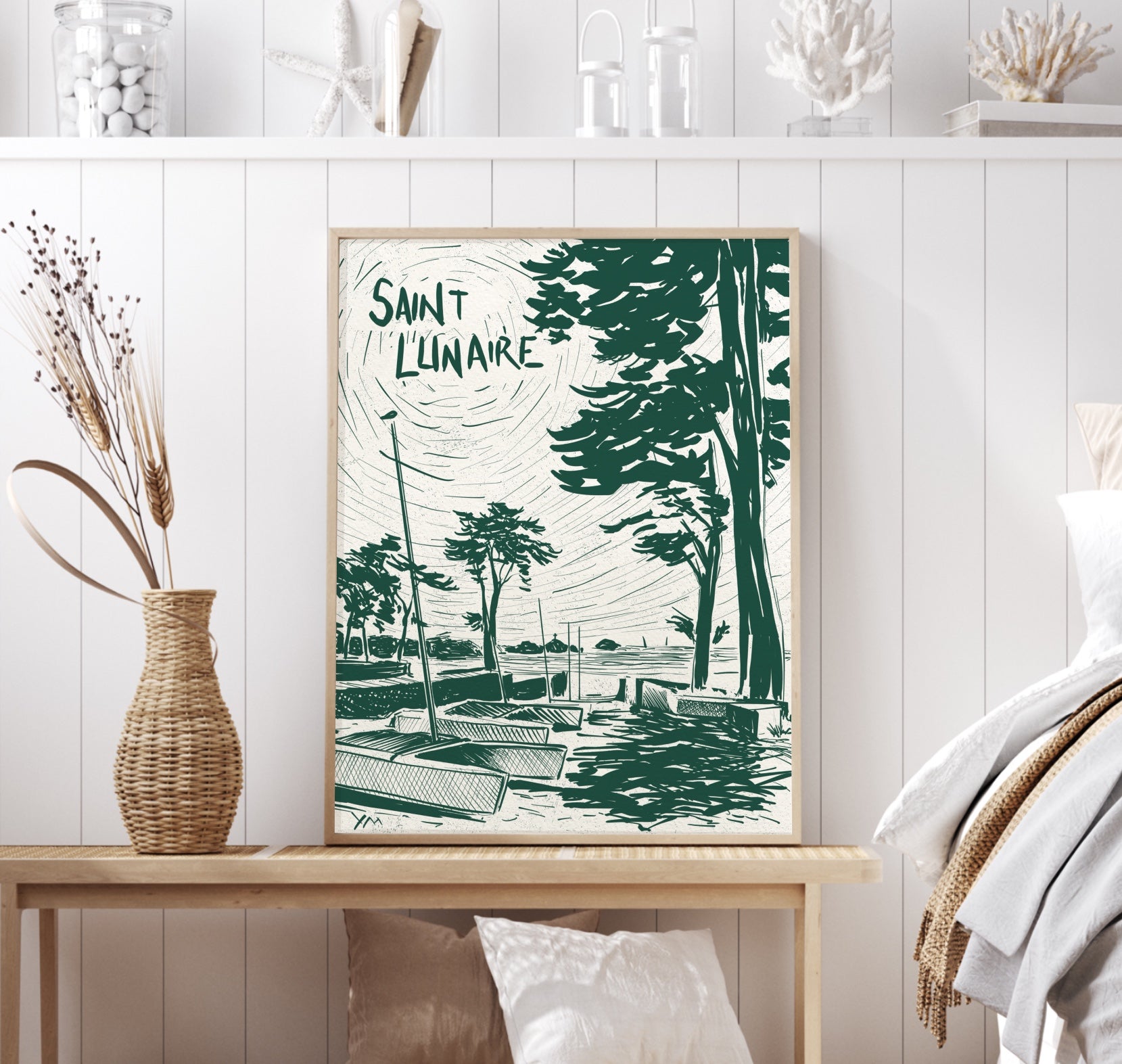 Affiche de Saint-Lunaire, l'entrée de la plage