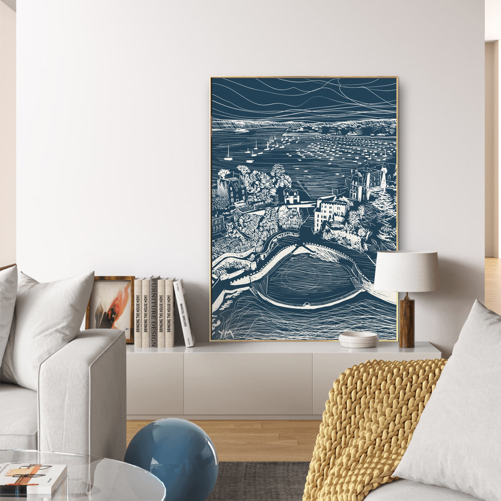 Affiche de la piscine découverte de la plage de l'écluse, Dinard