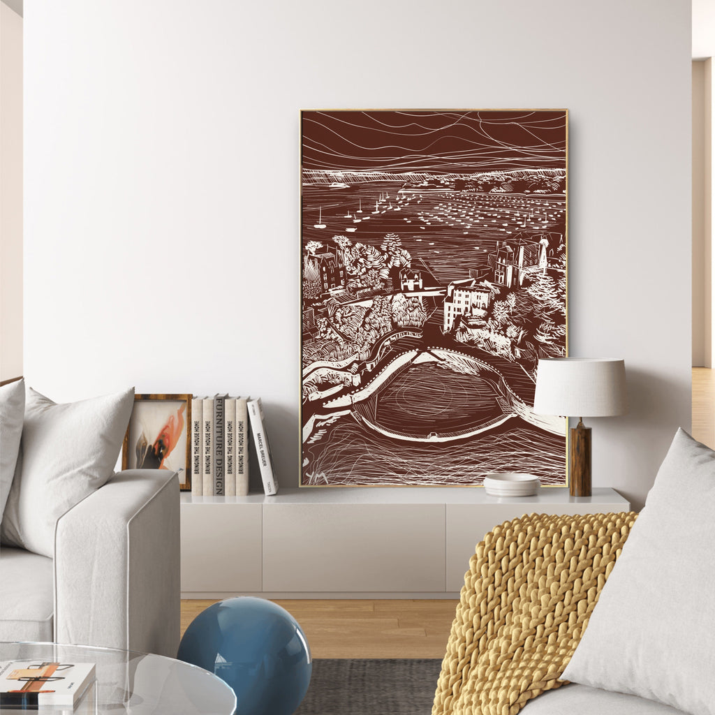 Affiche de la piscine découverte de la plage de l'écluse, Dinard