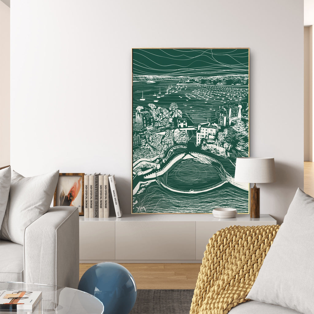 Affiche de la piscine découverte de la plage de l'écluse, Dinard