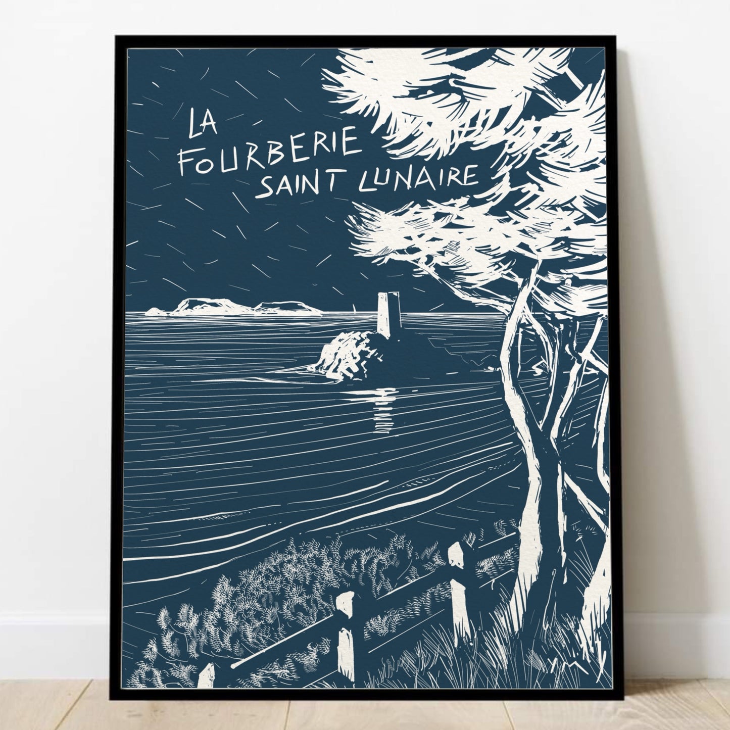 Affiche de la plage de la Fourberie à Saint-Lunaire