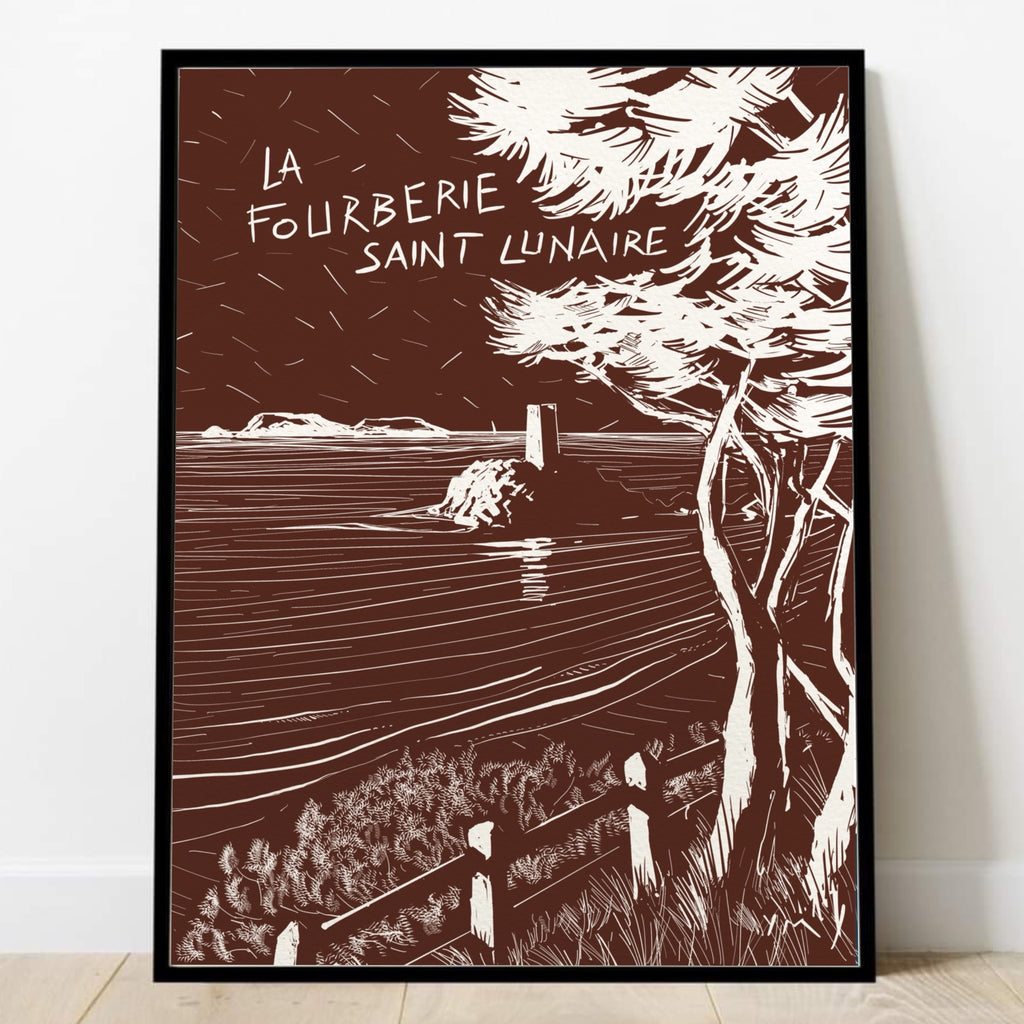 Affiche de la plage de la Fourberie à Saint-Lunaire