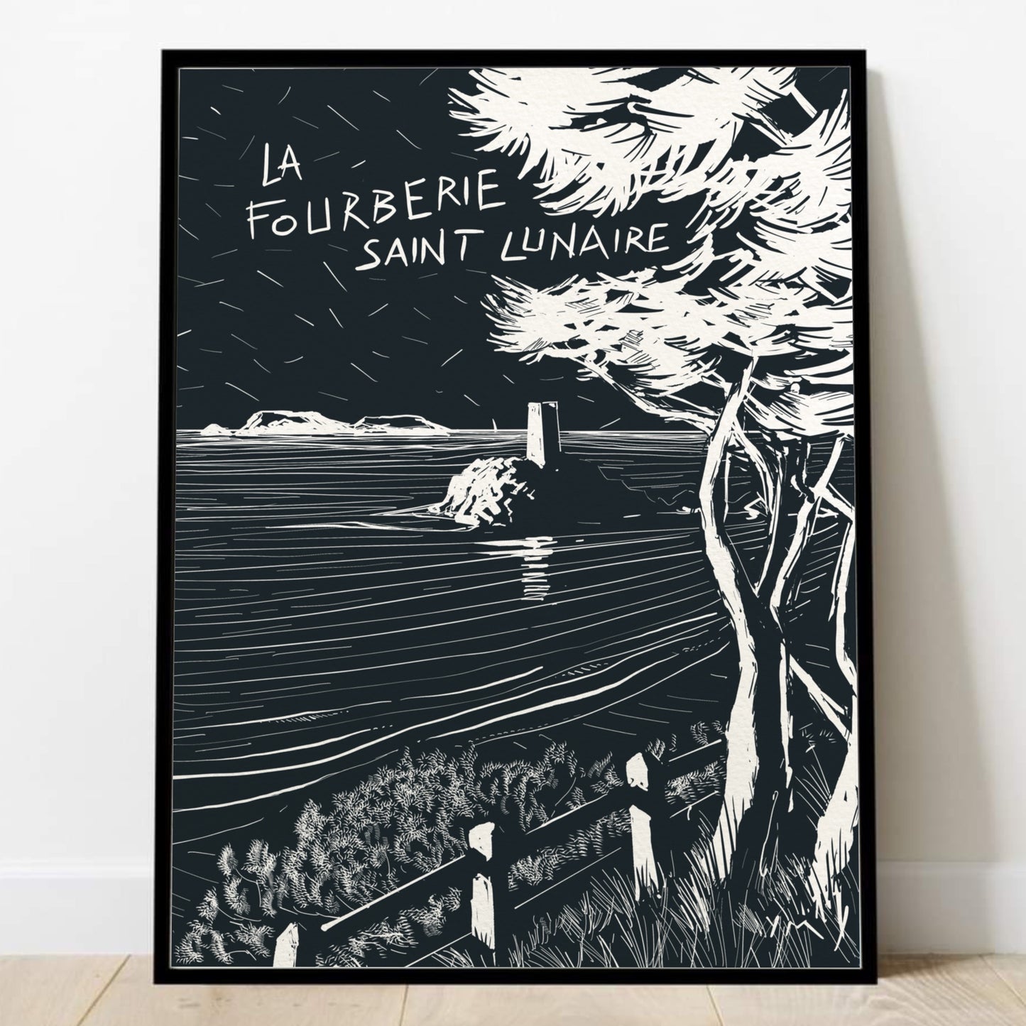 Affiche de la plage de la Fourberie à Saint-Lunaire