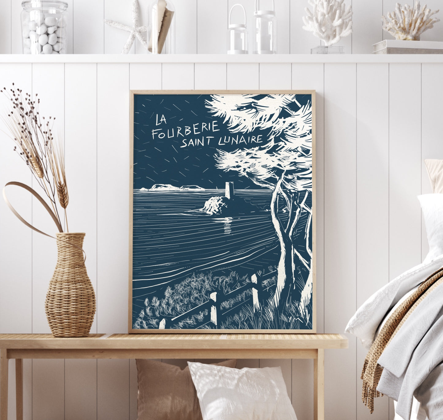 Affiche de la plage de la Fourberie à Saint-Lunaire