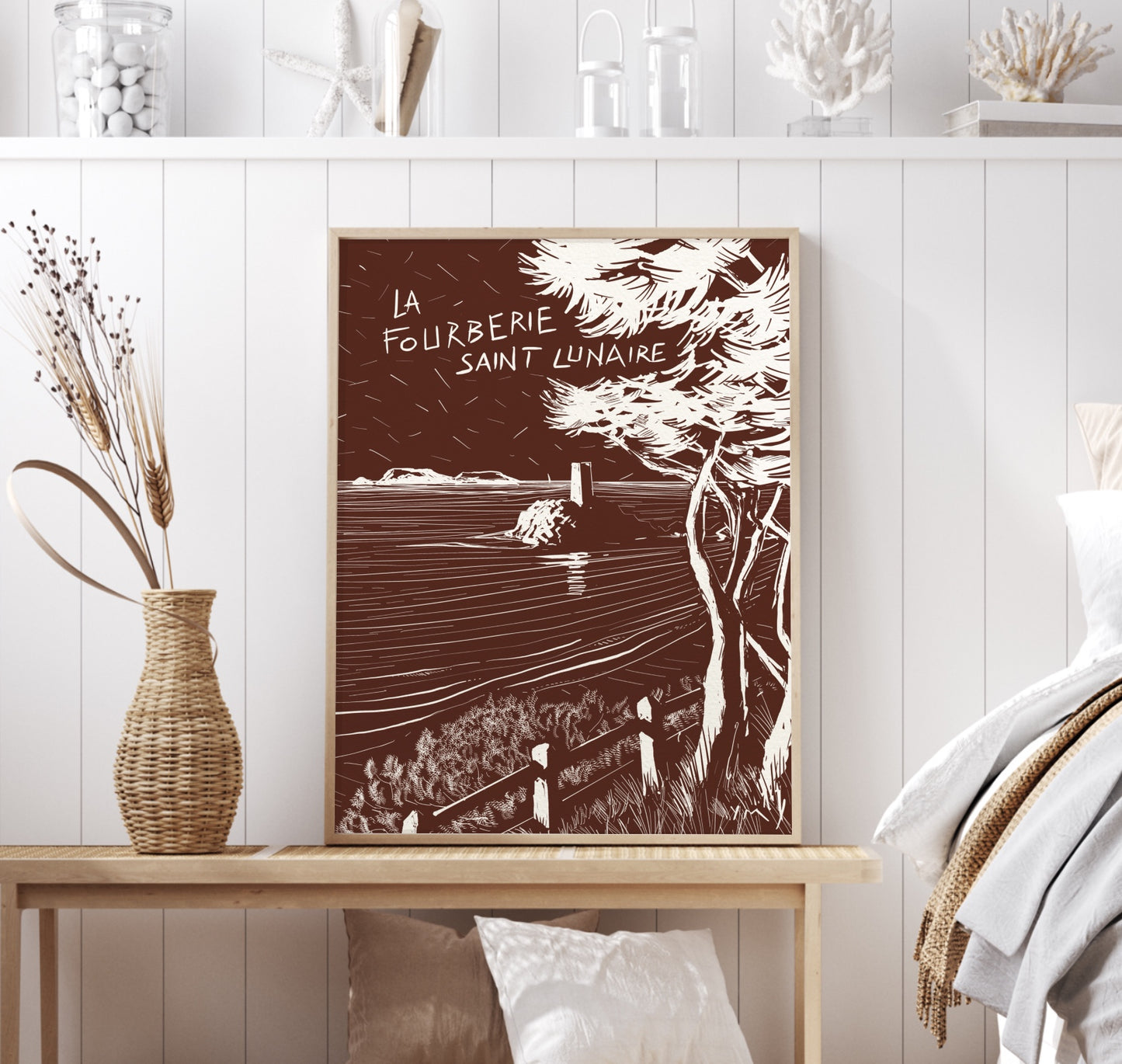 Affiche de la plage de la Fourberie à Saint-Lunaire