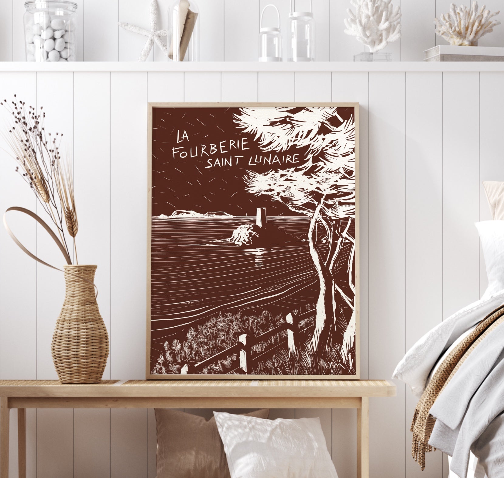 Affiche de la plage de la Fourberie à Saint-Lunaire