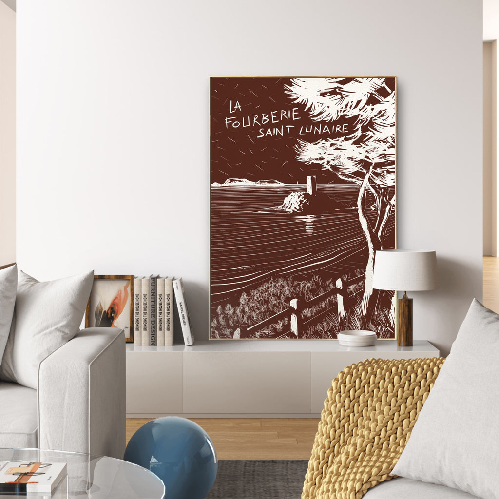 Affiche de la plage de la Fourberie à Saint-Lunaire