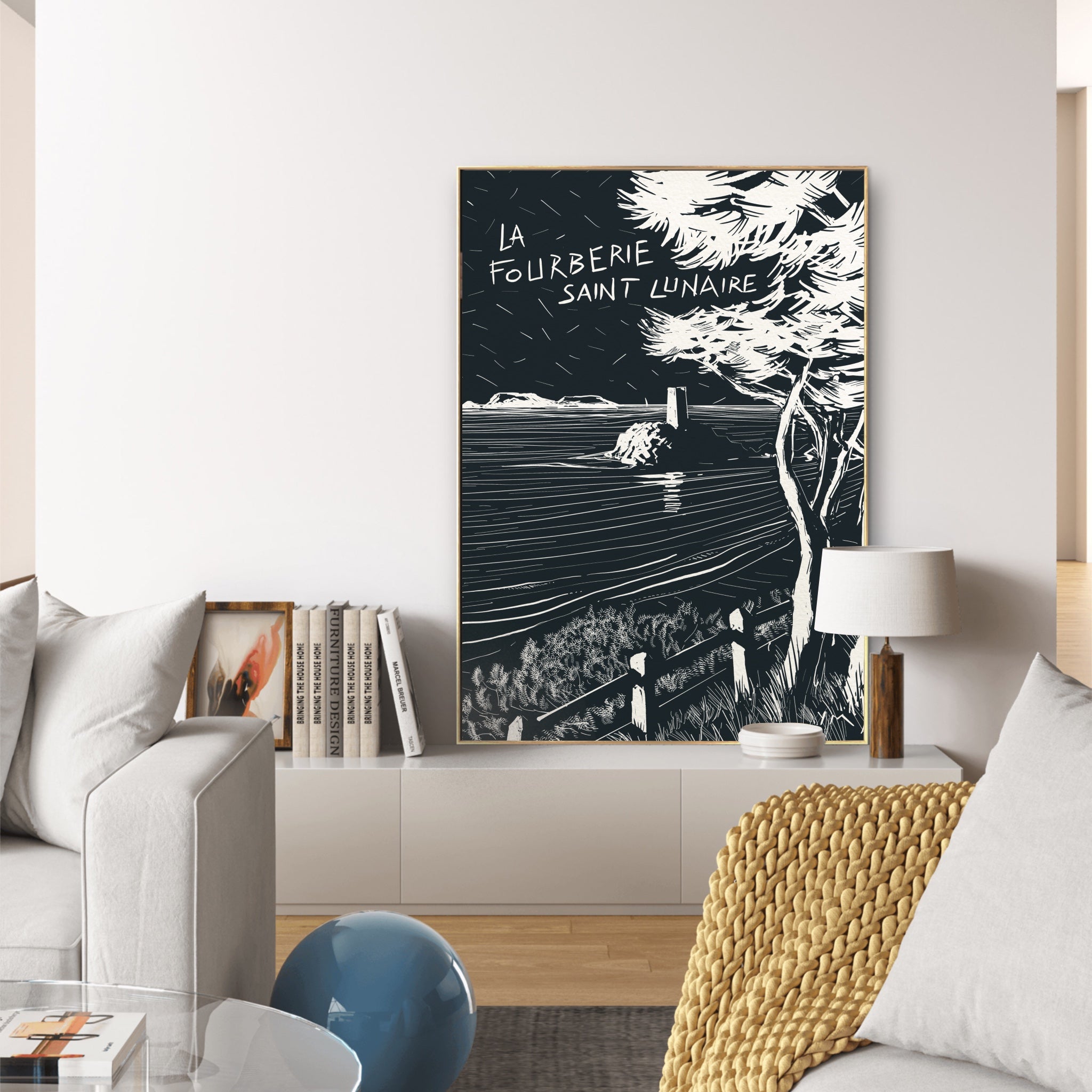 Affiche de la plage de la Fourberie à Saint-Lunaire