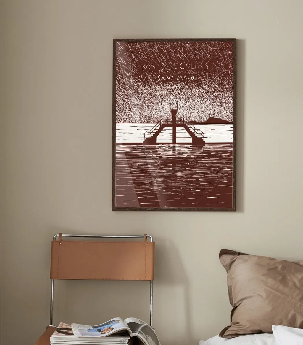 Affiche de la Piscine de Bon Secours à Saint-Malo