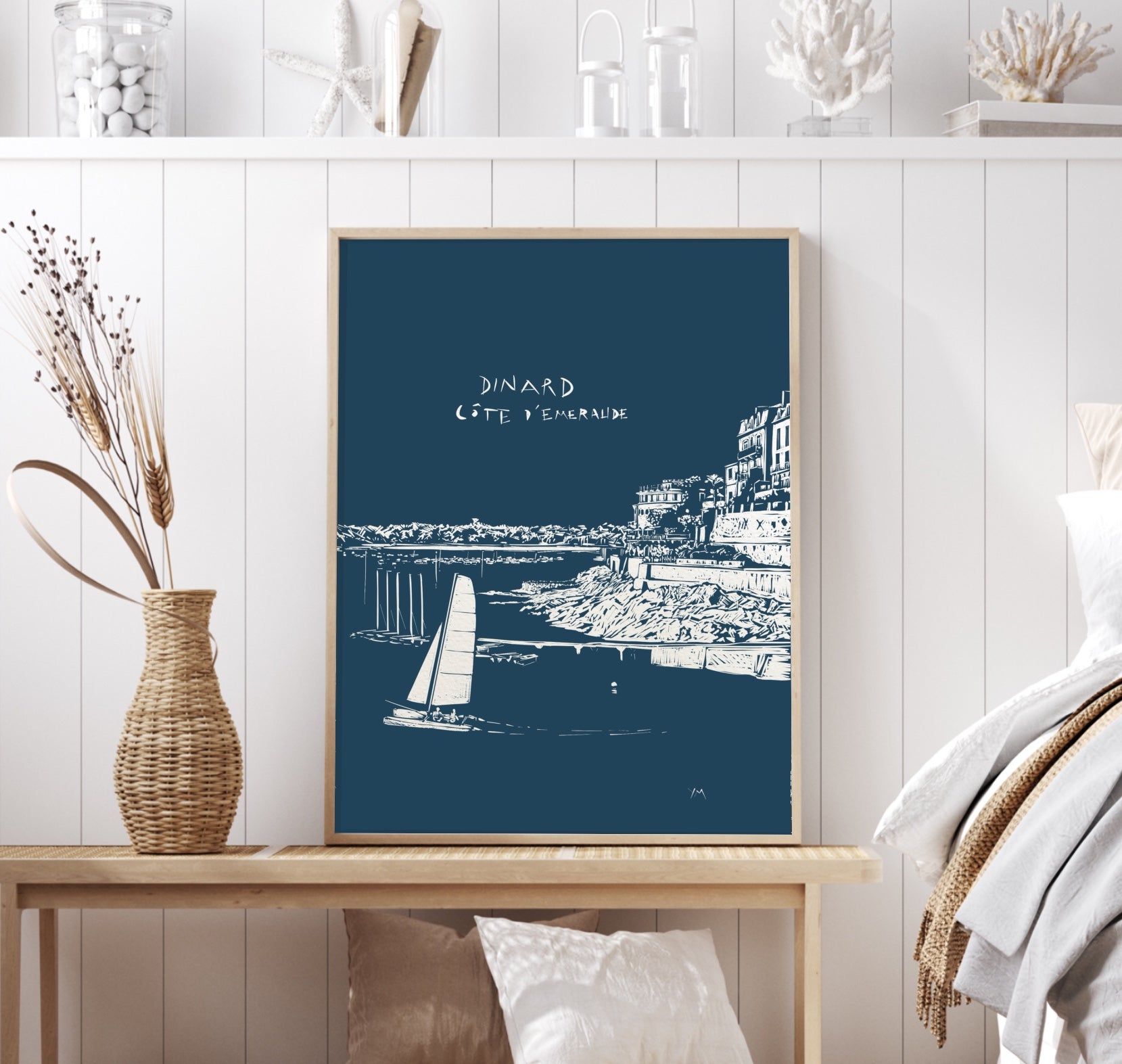 Affiche de DINARD, catamaran au bec de la Vallée