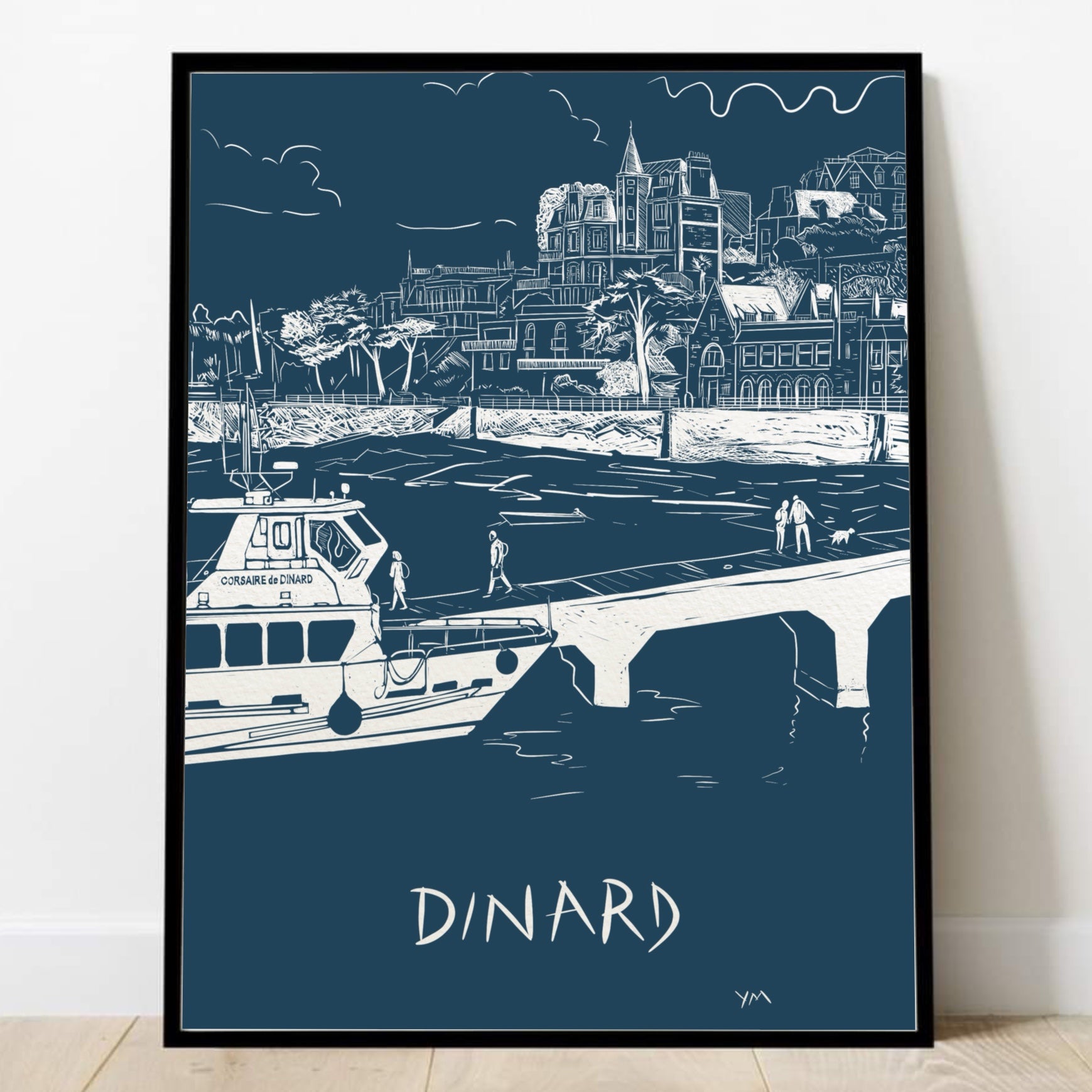Affiche Dinard — Promenade du Clair de Lune