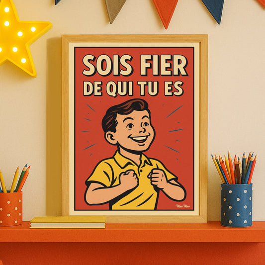 Affiche « Sois fier de qui tu es »