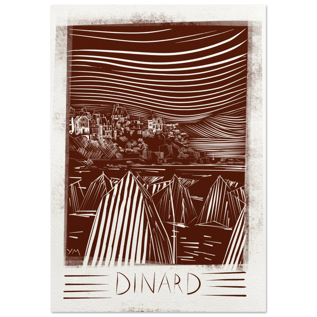 affiche de la plage de l'écluse Terre de Sienne